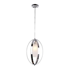 Amlite Lighting Paxton Collection 9.5-in Chrome Mini Pendant Light