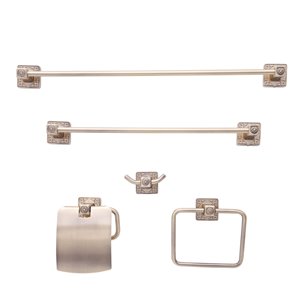 Dyconn Faucet Reno Euro Bathroom Accessory Set - Antique Brass - 5 pcs