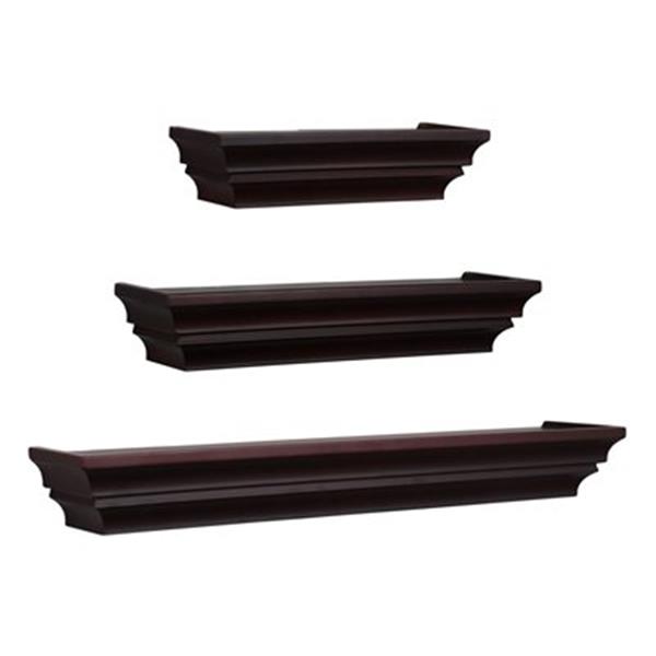 Kiera Grace Madison Espresso Wall Shelves (Set of 3)