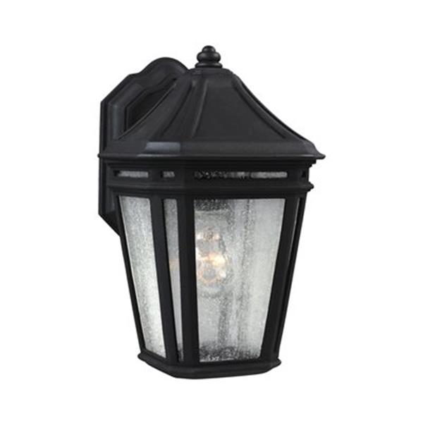 Generation Lighting Londontowne 1-Light 75-Watt 11.25-in Small Black Outdoor Sconce