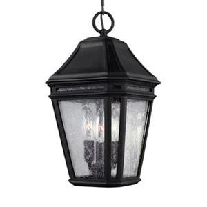 Feiss Londontowne Collection 8.25-in x 15-in Black Lantern 3-Light Pendant Light