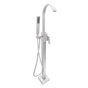 Robinet autoportant Merwin de Dyconn Faucet, laiton, 7,5 po, nickel brossé