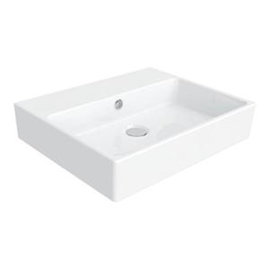 WS Bath Collections Simple 19.70-in x 15.70-in White Ceramic Rectangular Wall Mount/Vessel Sink