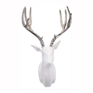 IMAX Worldwide 60190 Bowen White and Silver Deer Wall Mount,