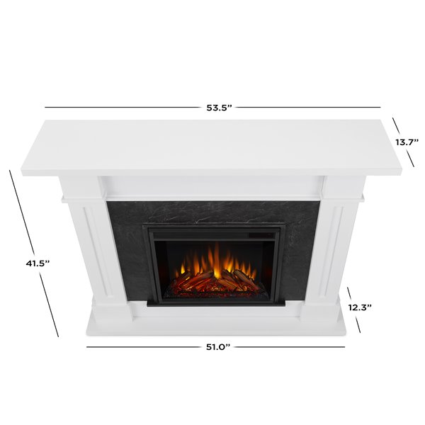 Real Flame Kipling 53.5-In Infrared Electric Fireplace in White