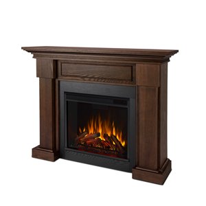 Real Flame Hillcrest 38.6-in x 48.40-in Brown Electric Fireplace