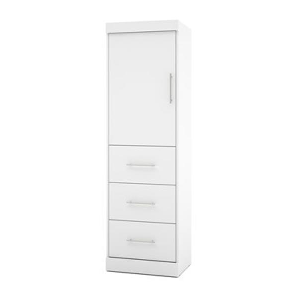 Bestar Nebula  25-in White 1 Door/3 Drawer Storage Unit
