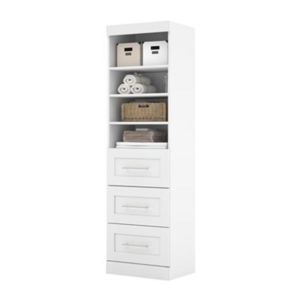 Bestar Pur Collection 25-in 3 Drawer Open Shelves Storage 26871-17 | RONA