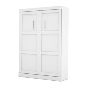 Bestar Pur Collection 83.70-in x 58.60-in White Murphy Style Bed