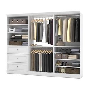 Bestar Versatile Collection White 108-In 3 Drawer/Multi Shelf Classic Storage Kit