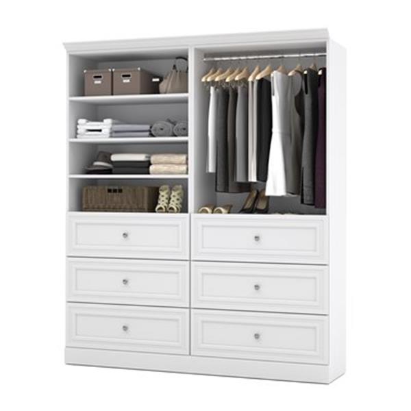 Bestar Versatile Collection White 72-in Classic Storage Kit