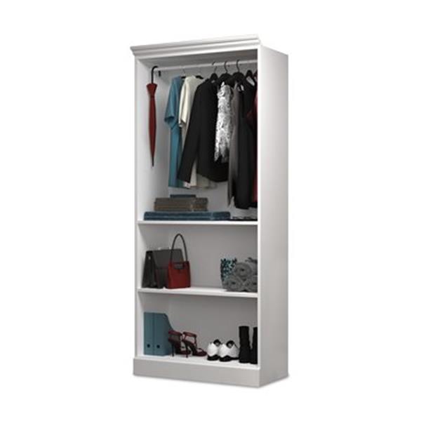 Bestar Versatile Collection White 36-in Closet Storage Shelf 40160-2117 ...