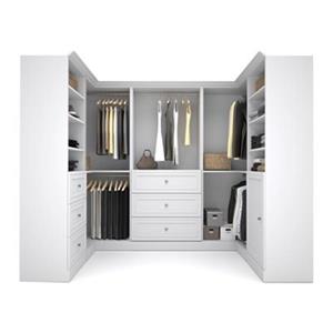 Bestar Versatile Collection White 108-in Corner Closet Kit