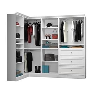 Bestar Versatile Collection White 90-in Corner Closet Kit