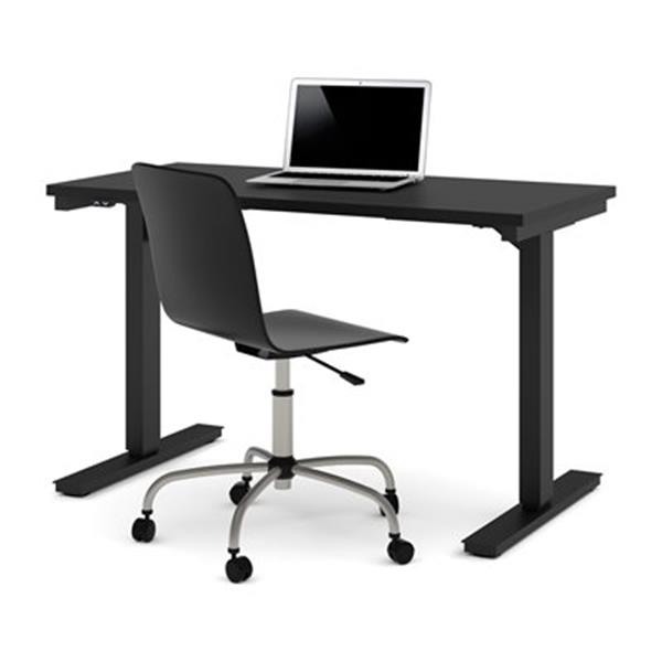 Bestar 24-in x 47.63-in Black Electric Height Adjustable Desk