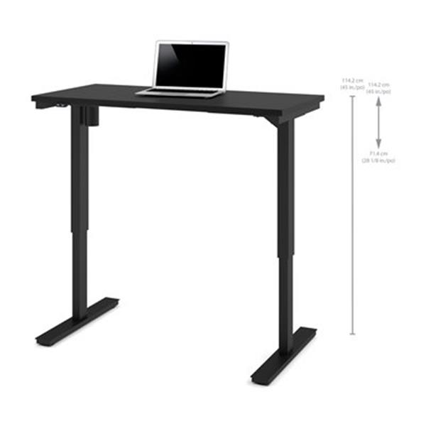 Bestar 24-in x 47.63-in Black Electric Height Adjustable Desk