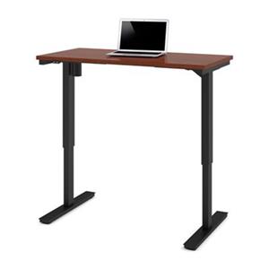 Bestar 24-in x 47.63-in Bordeaux Brown Electric Height Adjustable Desk