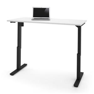 Bestar 30-in x 59.30-in White Electric Height Adjustable Desk