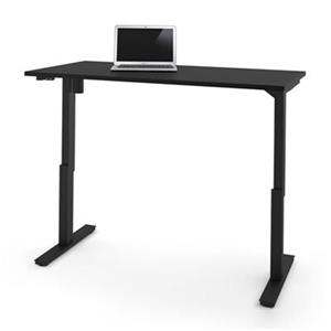 Bestar 30-in x 59.30-in Black Electric Height Adjustable Desk