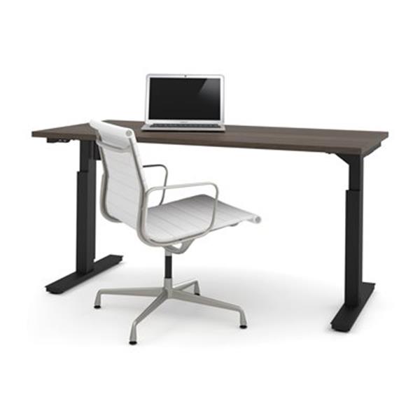 Bestar 30-in x 59.30-in Antigua Brown Electric Height Adjustable Desk