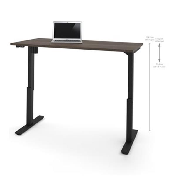 Bestar 30-in x 59.30-in Antigua Brown Electric Height Adjustable Desk