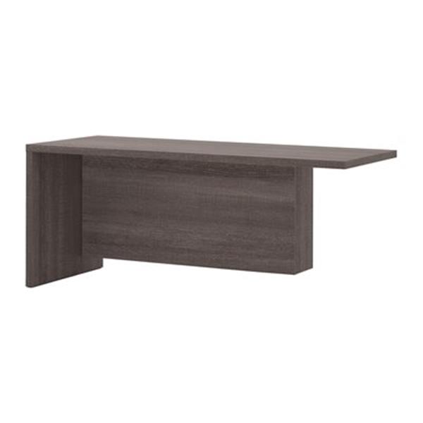 Bestar Pro-Linea 29.90-in x 71.10-in Bark Grey Return Table