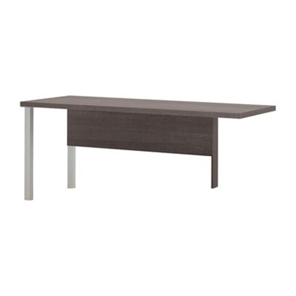 Bestar Pro-Linea 29.90-in x 71.10-in Bark Grey Return Table