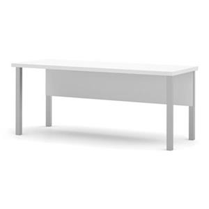 Bestar Pro-Linea 29.90-in x 71.10-in White Metal Leg Table