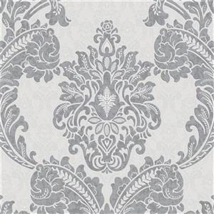 Graham & Brown 56 sq ft Grey Palais Regent Unpasted Wallpaper