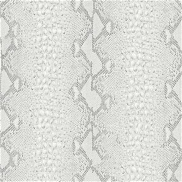 Graham & Brown 56 sq ft White/Silver Snake Skin Unpasted Wallpaper 32-648 |  RONA