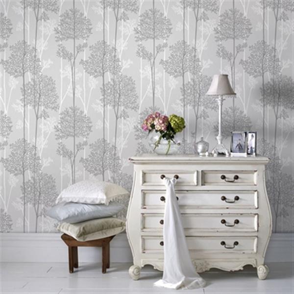 Graham & Brown Innocence 56 sq ft Grey Eternal Unpasted Wallpaper