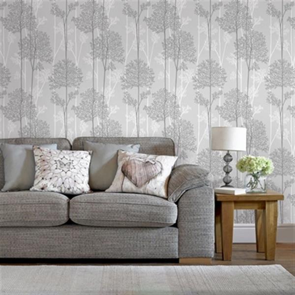 Graham & Brown Innocence 56 sq ft Grey Eternal Unpasted Wallpaper