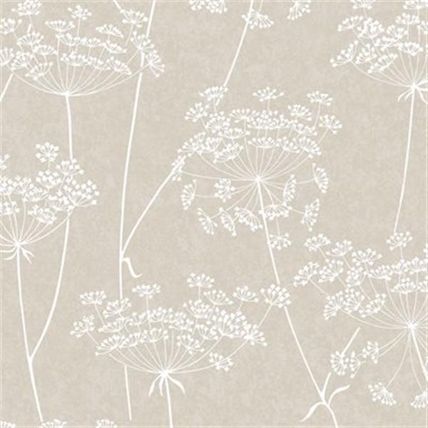 Graham & Brown Innocence 56 sq ft Taupe Aura Unpasted Wallpaper 33