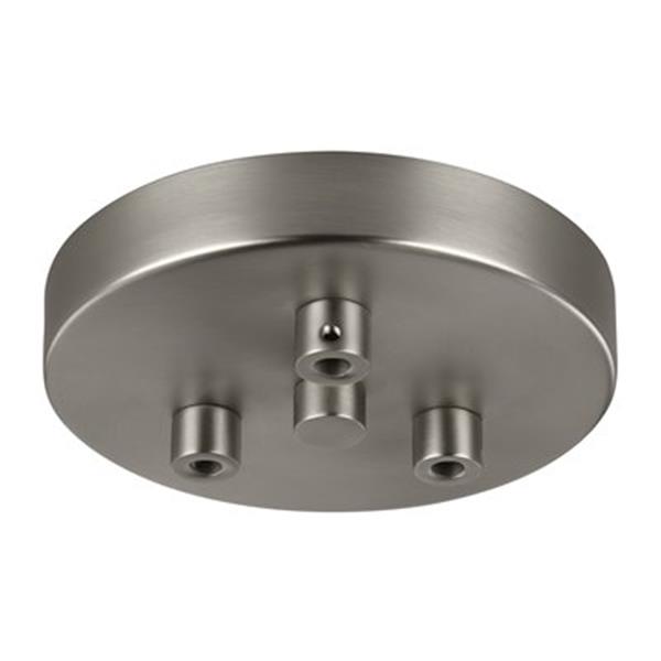 Generation Lighting 3-Light Multi Port Satin Nickel Ceiling Canopy with Swag  Hook MPC03SN