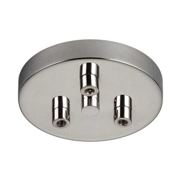 Generation Lighting 3Light Multi Port Polished Nickel Ceiling Canopy with Swag Hook MPC03PN RONA