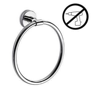 WS Bath Collections Chrome Self-Adhesive Towel Ring