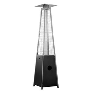 AZ Patio Heaters Matte Black Propane Glass Tube Patio Heater