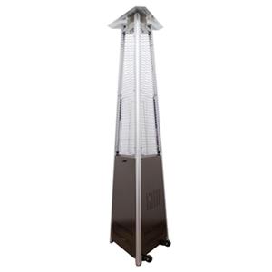 AZ Patio Heaters Hammered Bronze Natural Gas Glass Tube Patio Heater