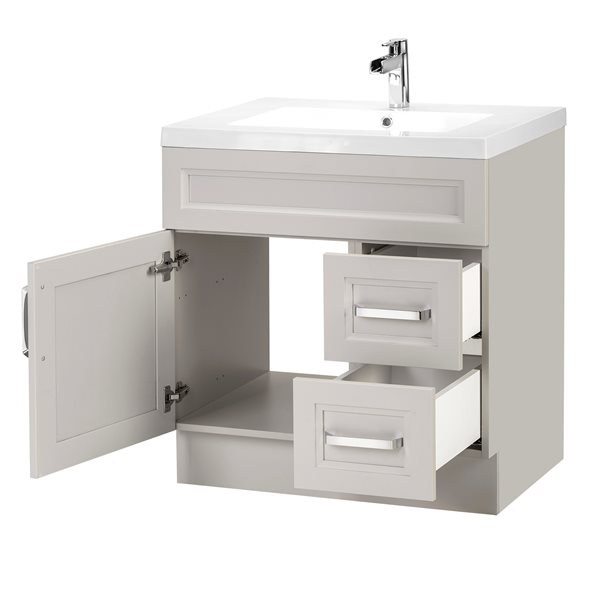 Cutler Kitchen & Bath Urban 30-in White Single Sink Bathroom Vanity ...