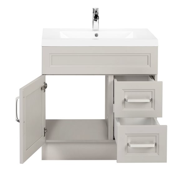 Cutler Kitchen & Bath Urban 30-in White Single Sink Bathroom Vanity ...