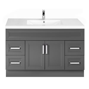 Cutler Kitchen & Bath Urban 48-in Day Break Grey Single Bowl 2-in Top Free Standing Bathroom Vanity