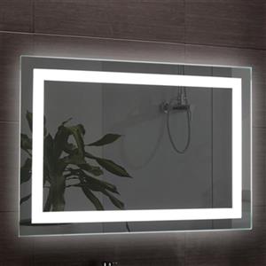 Nameeks Glimmer Illuminated 27.6-in x 39.4-in Square Vanity Mirror