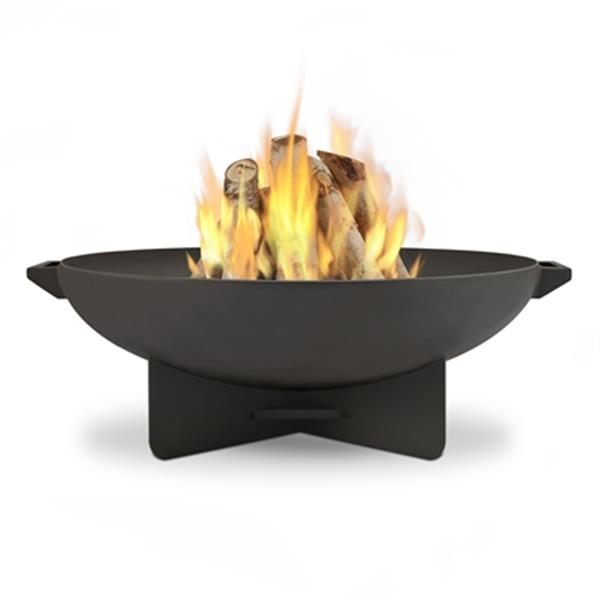 Image of Real Flame | Anson Wood Burning Steel Fire Bowl - 20.25-In X 35.5-In - Grey | Rona
