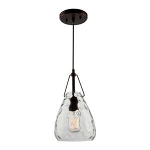 Artcraft Lighting Artisan Collection 7-in x 13.25-in Oil-Rubbed Bronze Teardrop Mini Pendant Light