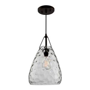 Artcraft Lighting Artisan Collection 9.5-in x 16-in Oil-Rubbed Bronze Teardrop Mini Pendant Light