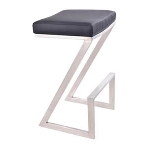 Armen Living Atlantis 30-in Stainless Steel Backless Bar Stool