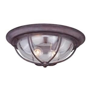 Cascadia Dockside Bronze Coastal Outdoor Flush Mount Ceiling Light