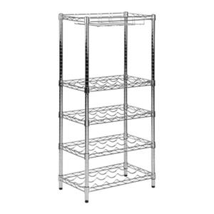 Honey Can Do SHF-02922 5-Tier Wine Rack with Glass Caddy,SHF