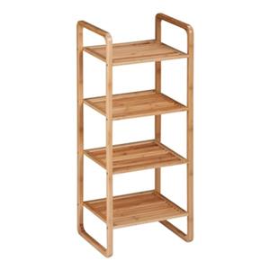 Honey Can Do 11.81-in x 14.57-in x 36.42-in 4-Tier Bamboo Accessory Shelf