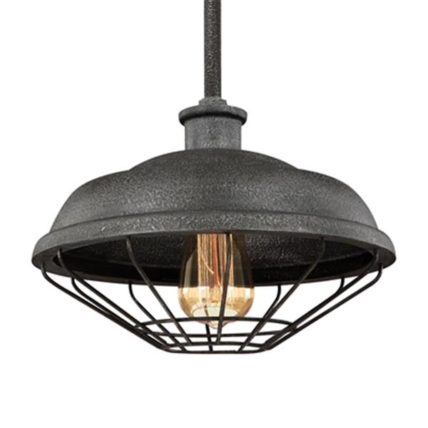 Generation Lighting Lennex Collection 12-in x 9-in Grey Mini Pendant Light
